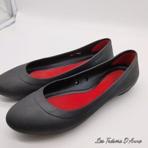 Ballerines CROCS Lina Flat W 203404 Black used good condition, woman shoes 8b